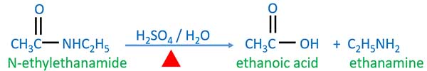 N-ethylethanamide with sulfuric